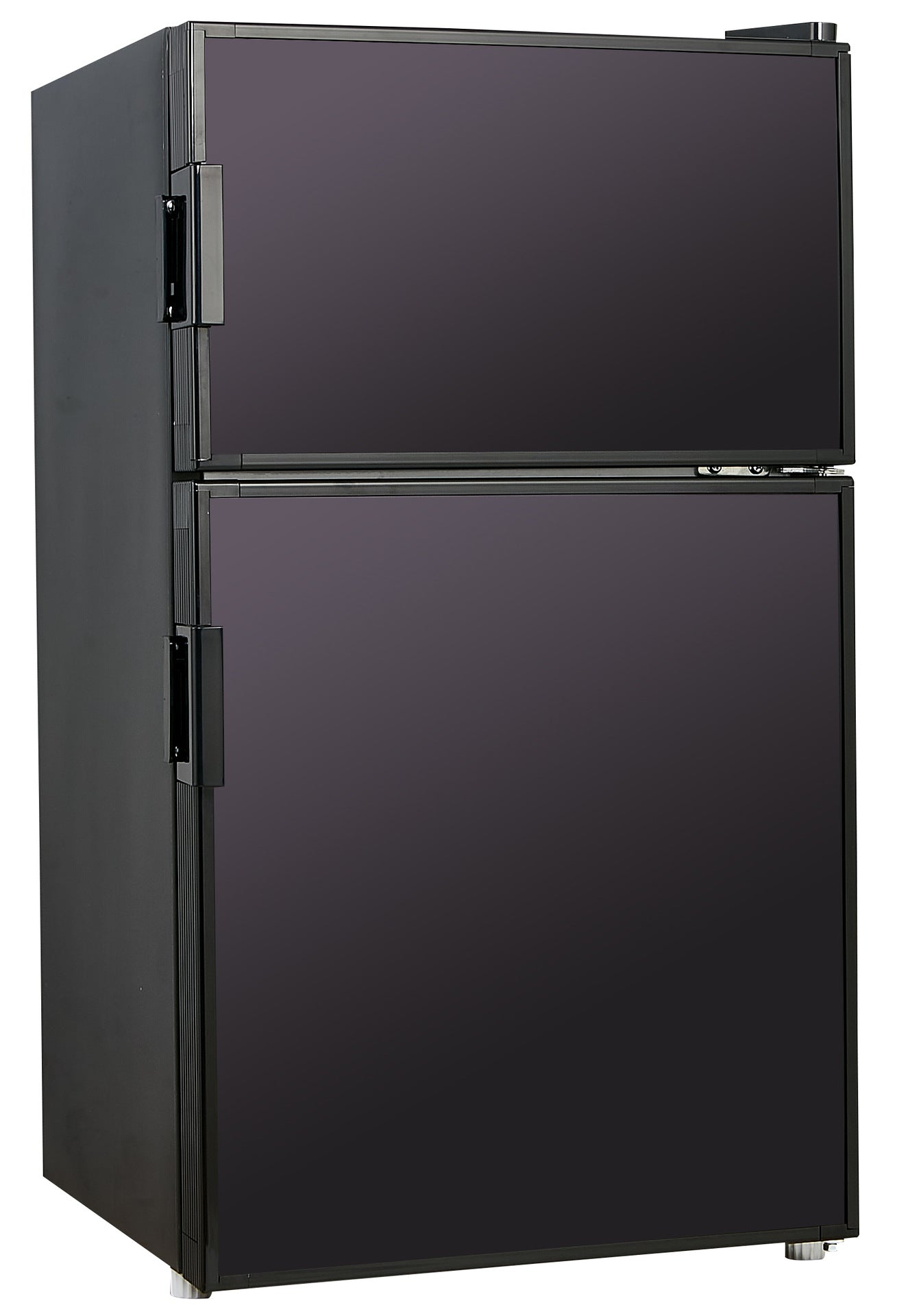 DC 12V/24V 3.2 Cube feet (90L) RV Refrigerator with door lock,Black, Right Hand Hinge